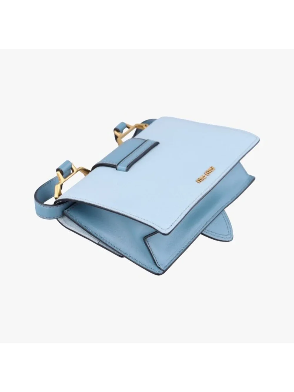 Miu Miu Blue Multicolor Leather Shoulder Bag